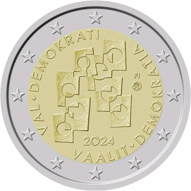 аверс 2€ 2024 "Выборы и демократия, Финляндия"