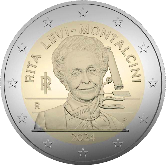 аверс 2€ 2024 "Rita Levi-Montalcini"