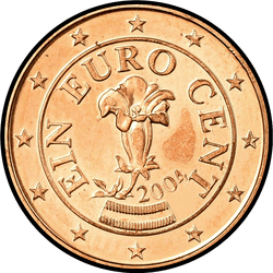 аверс 1セント（€） 2004 ""
