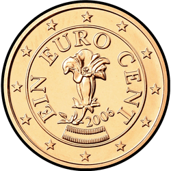 аверс 1セント（€） 2006 ""
