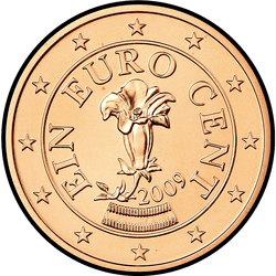 аверс 1 цент (€) 2009 ""