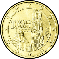 аверс 10 cents (€) 2008 ""