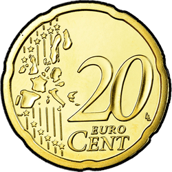 реверс 20 центів (€) 2007 ""