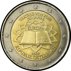 аверс 2€ 2007 "50 ° anniversario del Trattato di Roma"