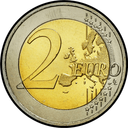 реверс 2€ 2012 "10 ans de billets et de pièces en euros"