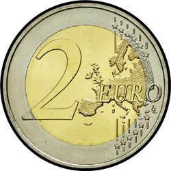 реверс 2€ 2015 "Der 30. Jahrestag der EU-Flagge"