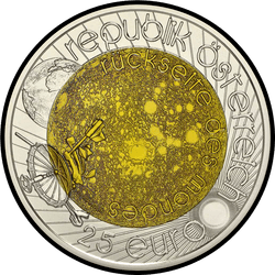 аверс 25€ 2009 "Международный год астрономии"
