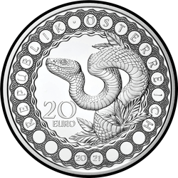аверс 20€ 2021 "Австралия - сила змеи"