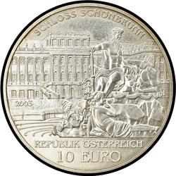 аверс 10 евро 2003 "Дворец Шёнбрунн"