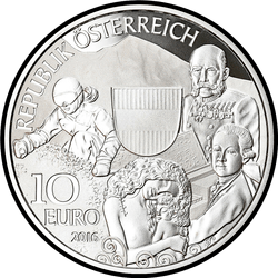 аверс 10€ 2016 "Австрийская Республика"