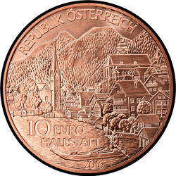 аверс 10€ 2016 "Верхняя Австрия"