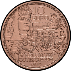 аверс 10 евро 2019 "Рыцарство"