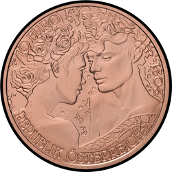 аверс 10 евро 2021 "Роза - Любовь и желание"
