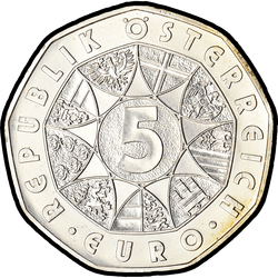 аверс 5 евро 2006 "Председательство Австрии в Совете ЕС"