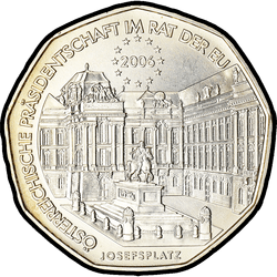 реверс 5 евро 2006 "Председательство Австрии в Совете ЕС"