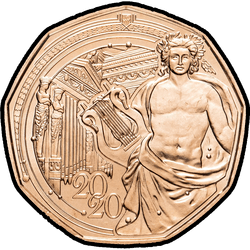 реверс 5 евро 2019 "150-летие Венской филармонии"