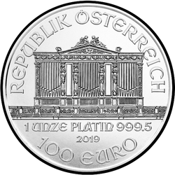 аверс 100 евро 2019 "Венская филармония 1oz Platinum"
