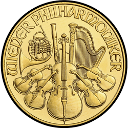 реверс 25 евро 2004 "Венская филармония 1/4 oz Gold"