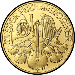 реверс 25 евро 2006 "Венская филармония 1/4 oz Gold"
