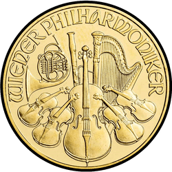 реверс 25 евро 2007 "Венская филармония 1/4 oz Gold"