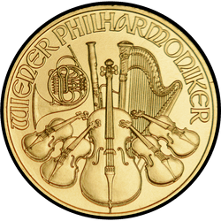 реверс 25 евро 2008 "Венская филармония 1/4 oz Gold"