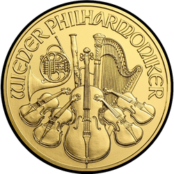 реверс 25 евро 2015 "Венская филармония 1/4 oz Gold"