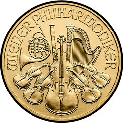 реверс 25 евро 2017 "Венская филармония 1/4 oz Gold"