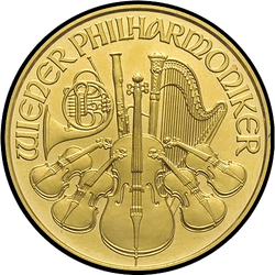 реверс 50€ 2008 "Венская филармония 1/2 oz Gold"