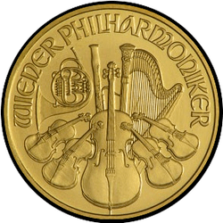 реверс 50 евро 2010 "Венская филармония 1/2 oz Gold"