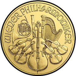 реверс 50 евро 2013 "Венская филармония 1/2 oz Gold"