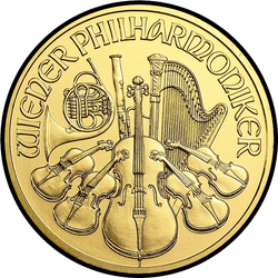 реверс 50 евро 2016 "Венская филармония 1/2 oz Gold"