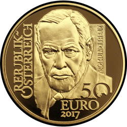 аверс 50 евро 2017 "Зигмунд Фрейд"