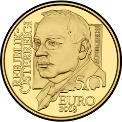 аверс 50 евро 2018 "Альфред Адлер"