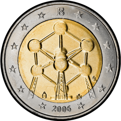 аверс 2€ 2006 "The Atomium Design in Brussels"