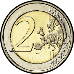 реверс 2€ 2012 "75-річчя Конкурсу королеви Єлизавети"
