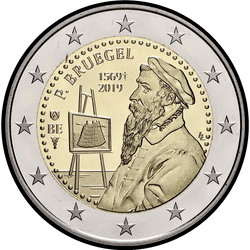аверс 2€ 2019 "450ème anniversaire de la mort de Pieter Bruegel l