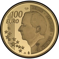 аверс 100 евро 2005 "175 лет независимости Бельгии"