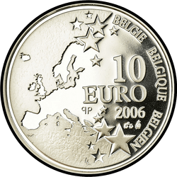 аверс 10 евро 2006 "400 лет со смерти Юста Липсия"