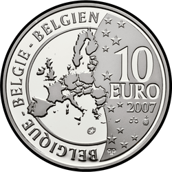 аверс 10 евро 2007 "50 лет Римского договора"