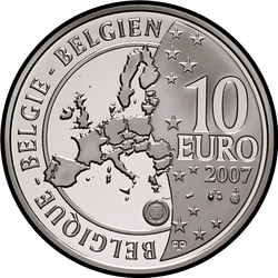 аверс 10 евро 2007 "4-й Международный полярный год"