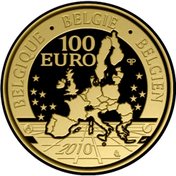 аверс 100 евро 2010 "50 лет со дня рождения принца Филиппа"