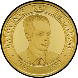 реверс 100 евро 2013 "20 лет со смерти короля Бодуэна I"
