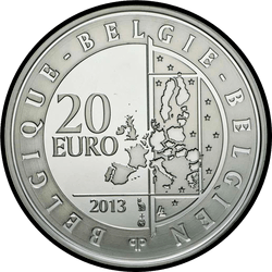 аверс 20€ 2013 "Смена правителя"