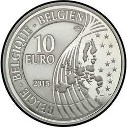 аверс 10 евро 2015 "200 лет битве при Ватерлоо"