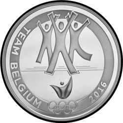 реверс 10 евро 2016 "Бельгийская сборная на Олимпийских играх 2016 в Рио-де-Жанейро"