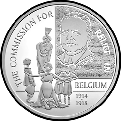 реверс 20 euro 2016 "100 лет Бельгийскому обществу милосердия"