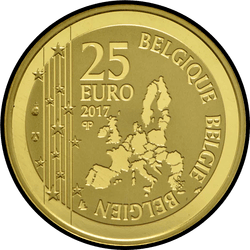 аверс 25€ 2017 "25 лет Маастрихтскому договору"