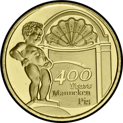 реверс 2½ евро 2019 "400 лет скульптуре «Писающий мальчик»"