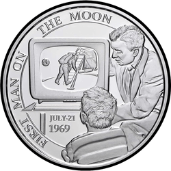 реверс 5 евро 2019 "50-летие высадке человека на Луне"