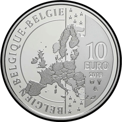 аверс 10 евро 2019 "100 лет со дня рождения Альберика Шотта"